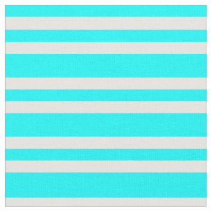 Tela Tejido de motivos de rayas blancas y Aqua