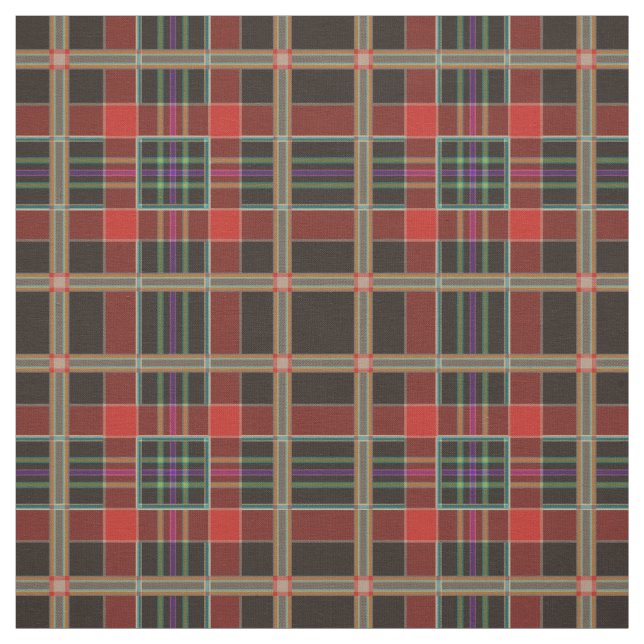 Tela Tejido de multicolor (Tartan) (Retal)