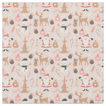 Tejido de Navidades rosados caprichosos