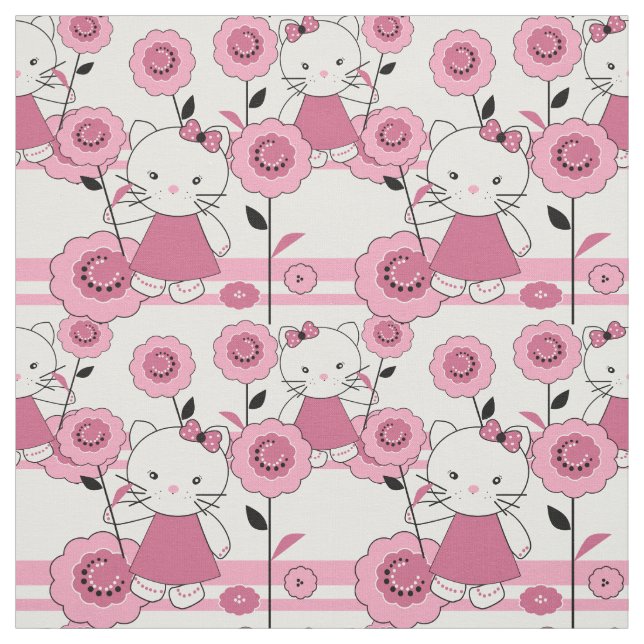 Tela Tejido de niños de gatito personalizado (Retal)