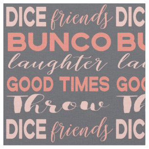 Tela Tejido de Novedad rosa gris y subterráneo Bunco