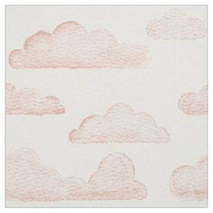 Tela Tejido de nubes de color de color coral Dreamtime