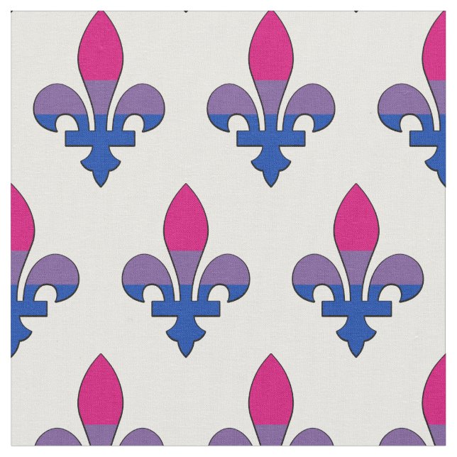 Tela Tejido de orgullo de bisexual fleur-de-lis (De cerca)