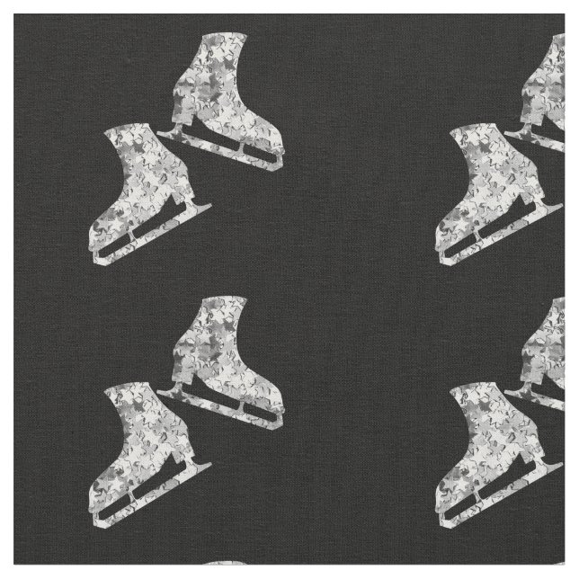 Tela Tejido de patinaje sobre hielo - Patines con estre (De cerca)