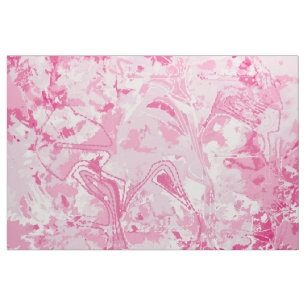 Tela Tejido de patrón abstracto rosado exclusivo