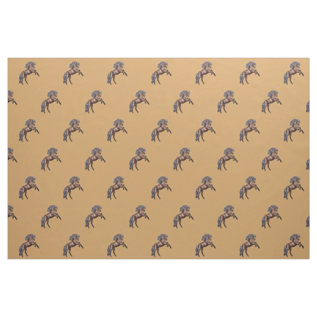 Tela Tejido de patrón de caballo de cría ("Cuarto gordo" (fat quarter))