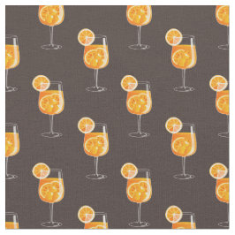 Tela Tejido de patrón de cóctel Aperol Spritz Samless