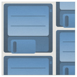 Tela Tejido de patrón de disquete azul