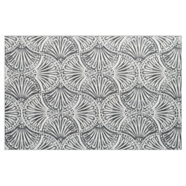 Tela Tejido de patrón de hoja de estilo Art Déco vintag