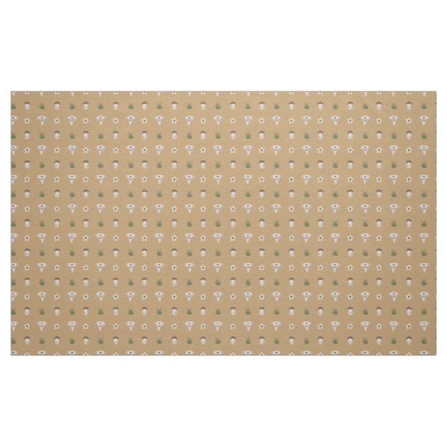 Tela Tejido de patrón de hongos de corte ("Cuarto gordo" (fat quarter))