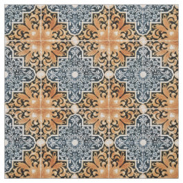 Tela Tejido de patrón de mosaico portugués