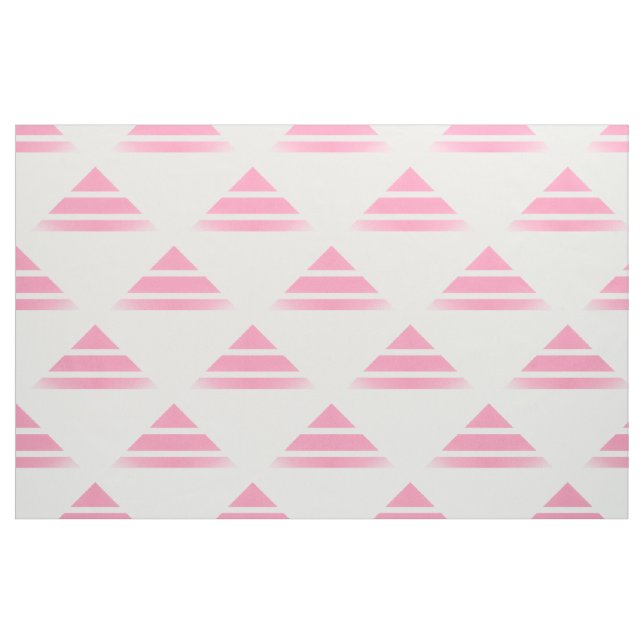 Tela Tejido de patrón de triángulo geográfico blanco ro ("Cuarto gordo" (fat quarter))