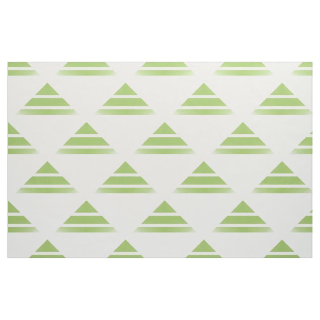 Tela Tejido de patrón de triángulo geográfico blanco ve ("Cuarto gordo" (fat quarter))