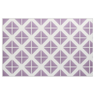 Tela Tejido de patrón de triángulos morado blanco trend