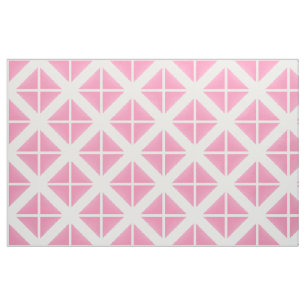 Tela Tejido de patrón de triángulos rosados de moda
