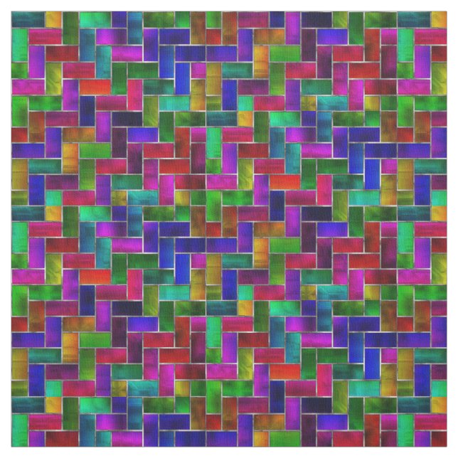 Tela Tejido de patrón de vidrio manchado Prima (Retal)