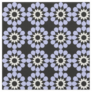 Tela Tejido de patrón floral azul claro
