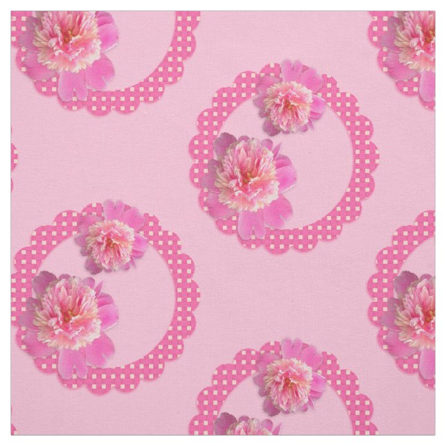 Tela Tejido de peones rosados (Retal)