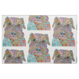 Tela Tejido de perro de Schnauzer, bonito y colorido