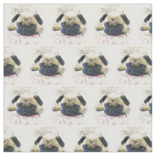 Tela Tejido de Personalizado de perro pug