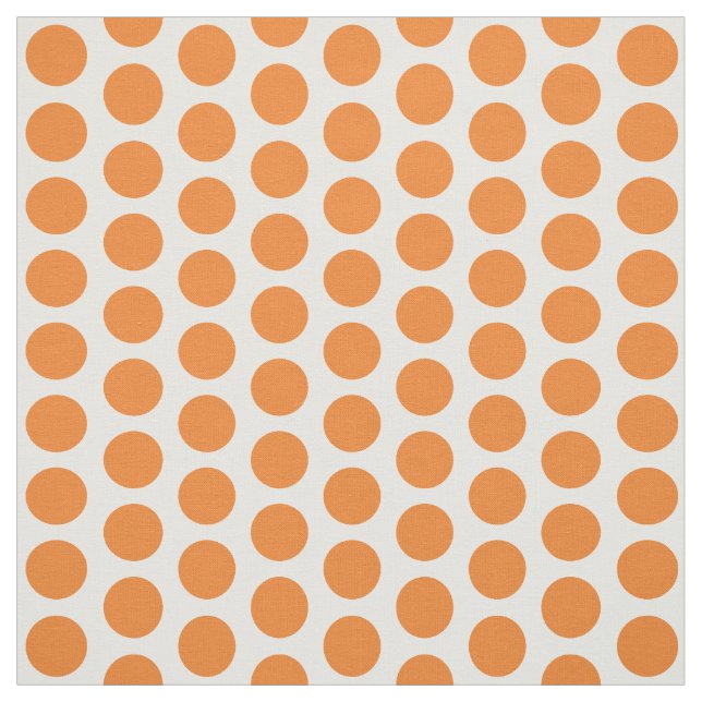 Tela Tejido de puntos de polka mini blanco naranja (Retal)