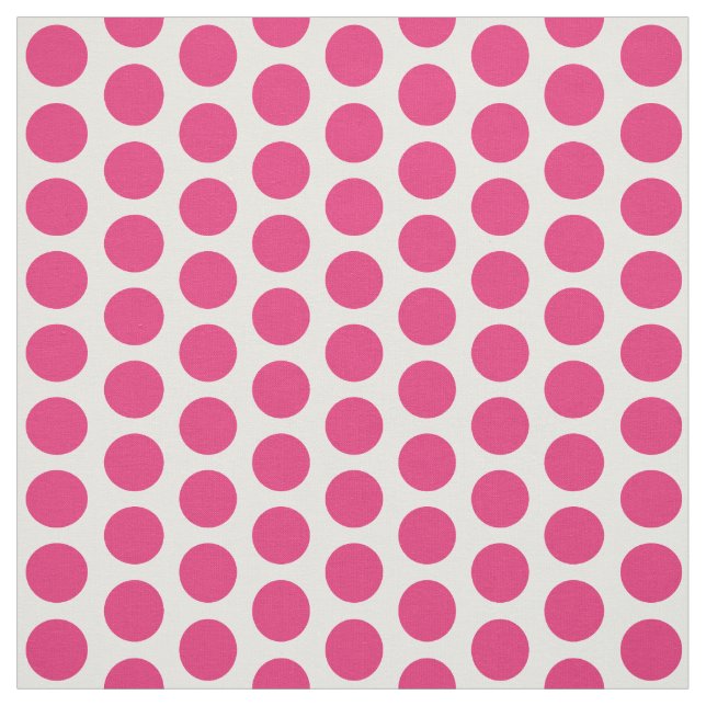 Tela Tejido de puntos de polka mini blanco rosado (Retal)
