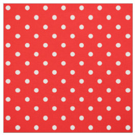 Tela Tejido de puntos de polka rojo
