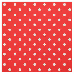Tela Tejido de puntos de polka rojo