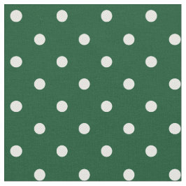 Tela Tejido de puntos de polka verde