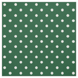 Tela Tejido de puntos de polka verde