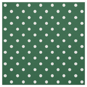 Tela Tejido de puntos de polka verde