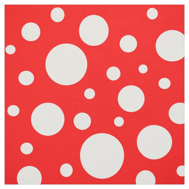Tela Tejido de puntos rojos (Retal)