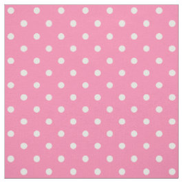 Tela Tejido de puntos rosados de polka