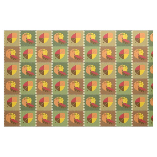 Tela Tejido de quilt otoñal (Yarda)