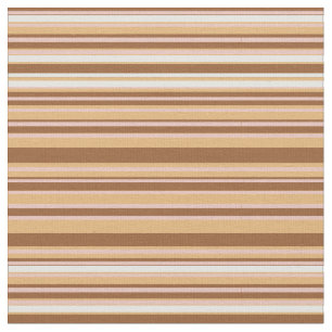 Tela Tejido de rayas blancas marrones