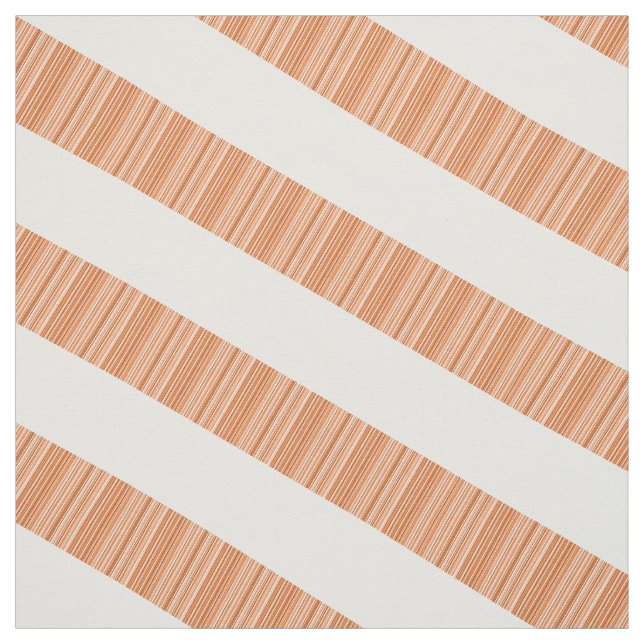 Tela Tejido de rayas modernas diagonal blanco naranja (Retal)