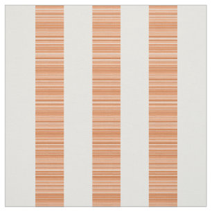 Tela Tejido de rayas modernas verticales naranja blanco