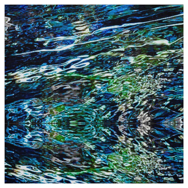 Tela Tejido de río azul (Retal)