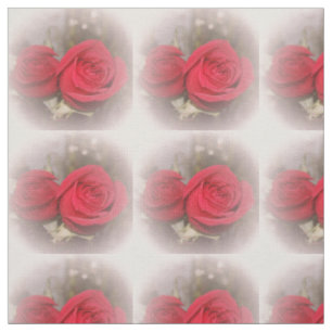 Tela Tejido de rosas rojas blandas