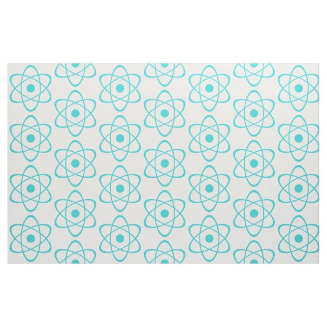 Tela Tejido de símbolo de Átomo turquesa ("Cuarto gordo" (fat quarter))