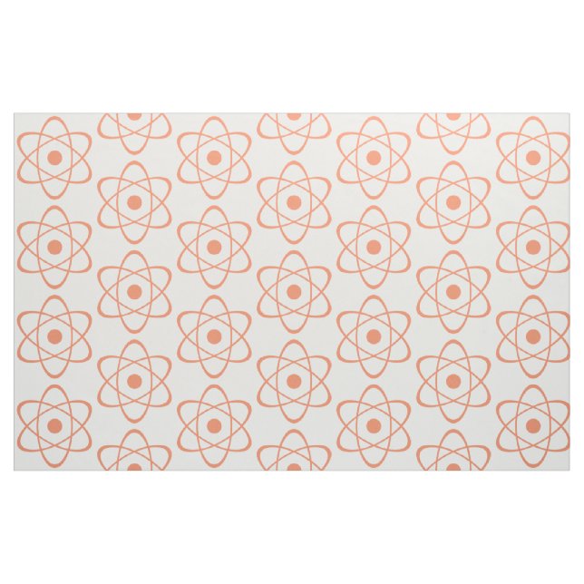 Tela Tejido de símbolos de Átomo de naranja ("Cuarto gordo" (fat quarter))
