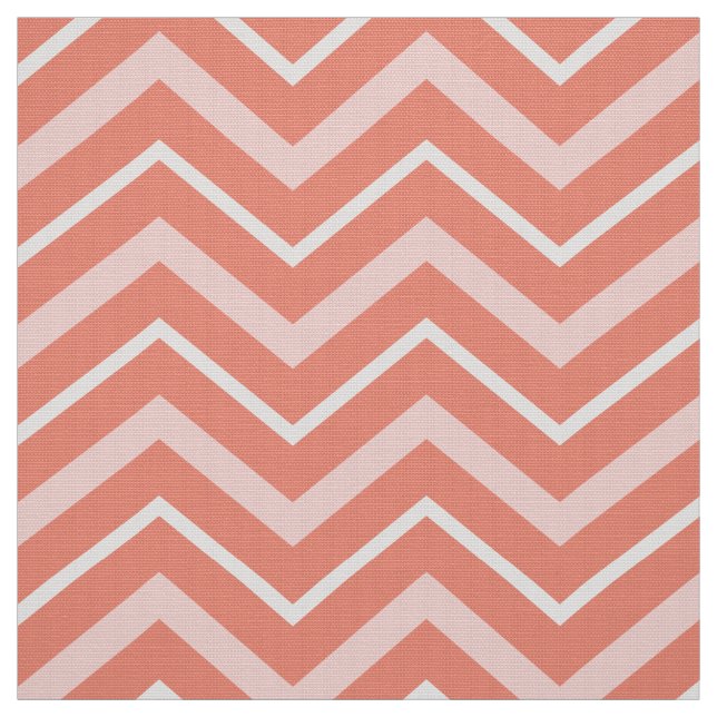 Tela Tejido de tapicería de coral chevron (Retal)