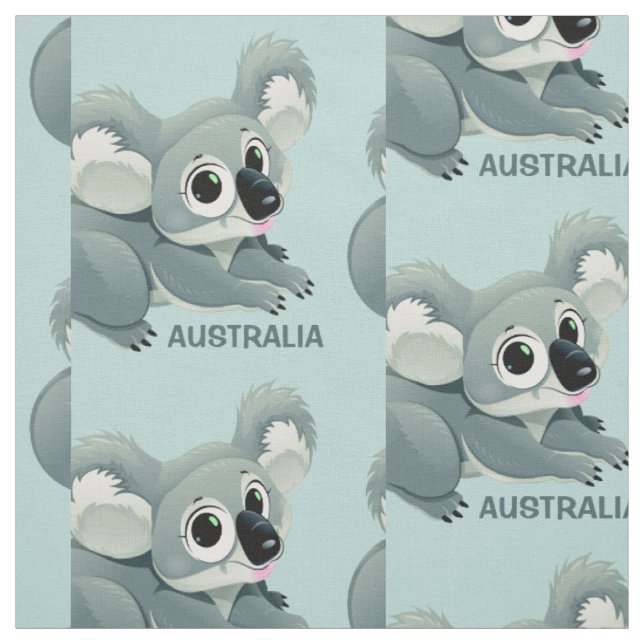 Tela Tejido de texto de personalizado de Koala (Retal)