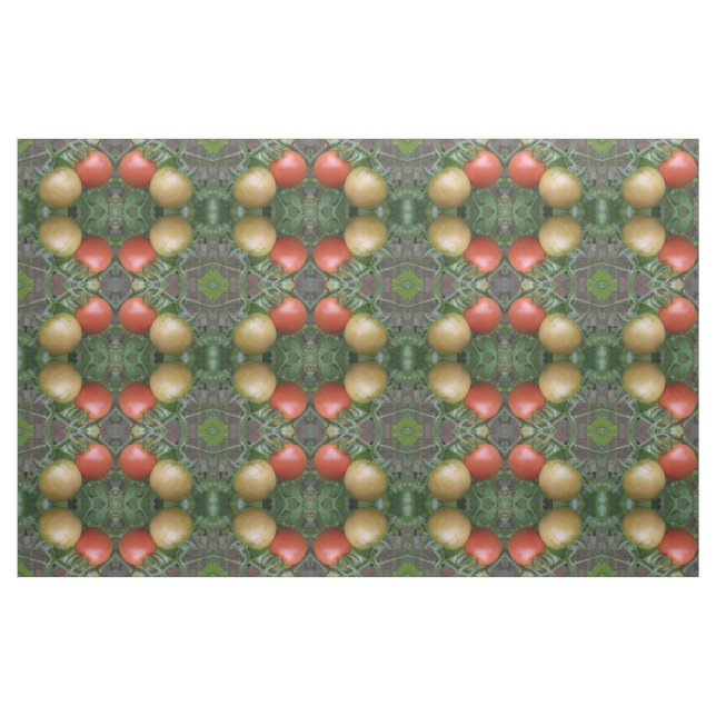 Tela Tejido de tomates naranjas y rojos con patrones ("Cuarto gordo" (fat quarter))