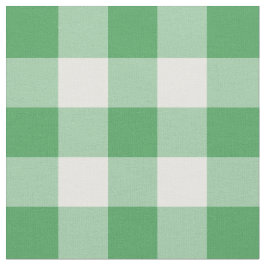 Tela Tejido del patrón de Gingham de Kelly Green y Whit
