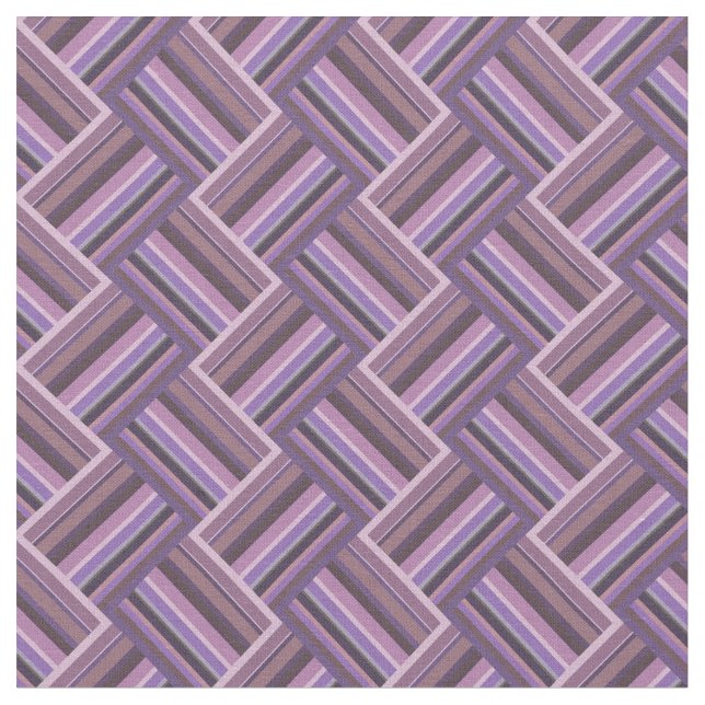 Tela Tejido diagonal de rayas malvas (De cerca)