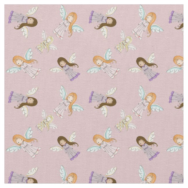 Tela Tejido dulce de pequeños ángeles (De cerca)