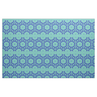 Tela Tejido - Filas de Hexagons en azul