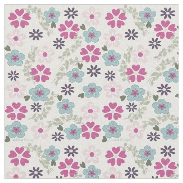 Tela Tejido floral (De cerca)