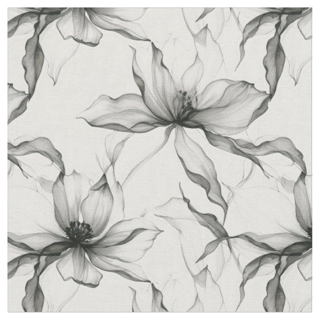 Tela Tejido floral etéreo (De cerca)